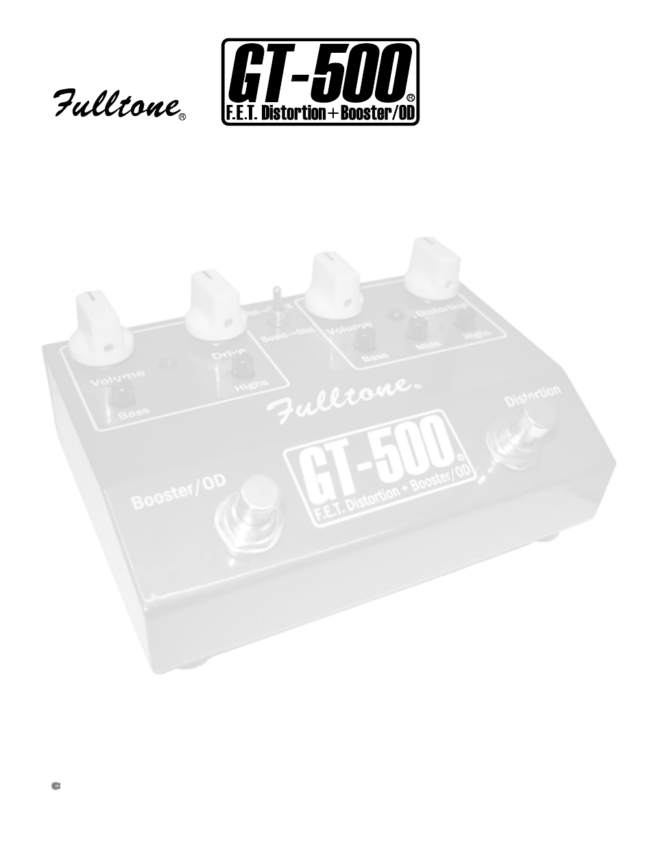 Fulltone GT500 User Manual | 2 pages