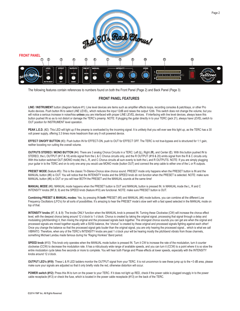 Fulltone TERC TSC-618 User Manual | Page 2 / 3