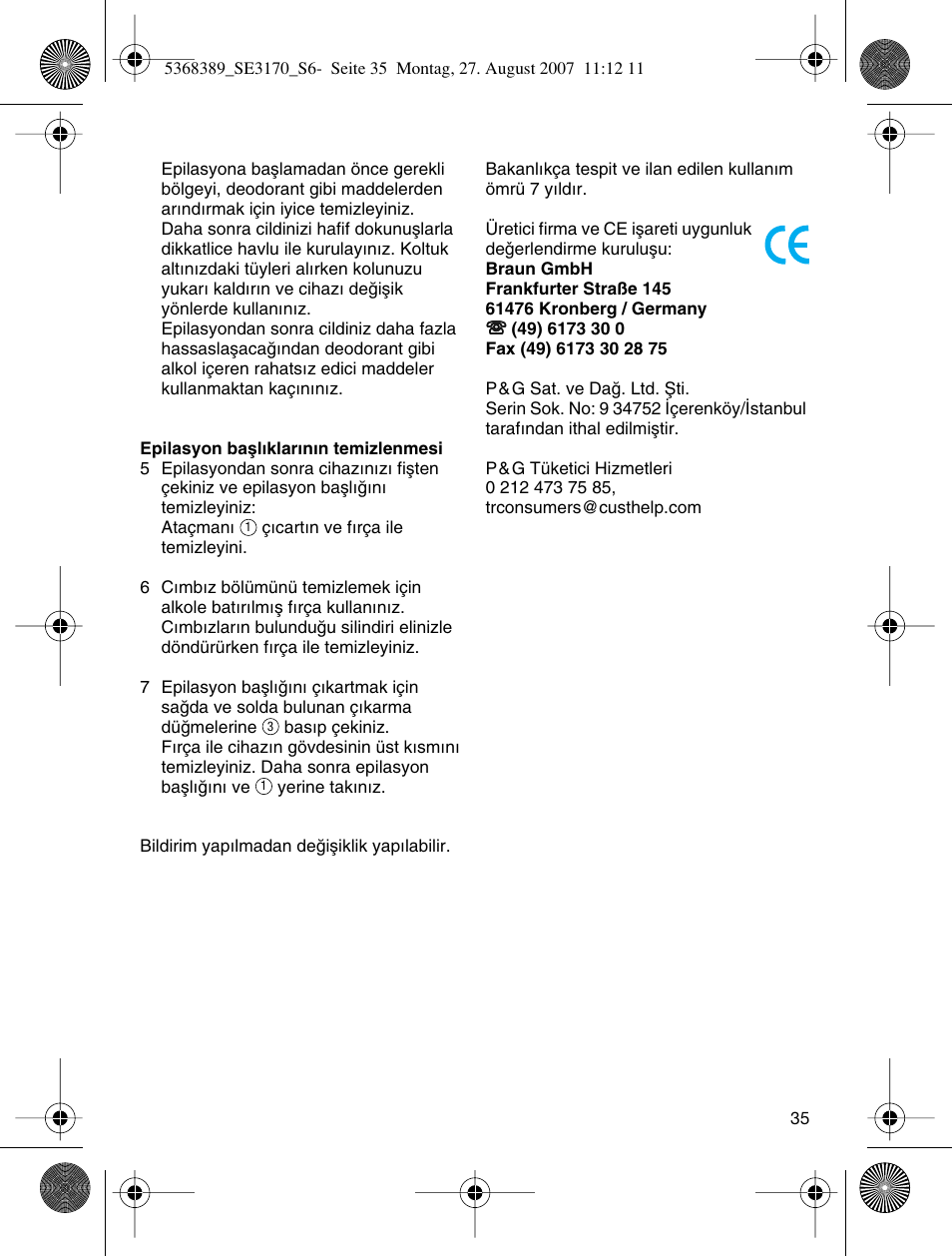 Braun 3270 User Manual | Page 34 / 63