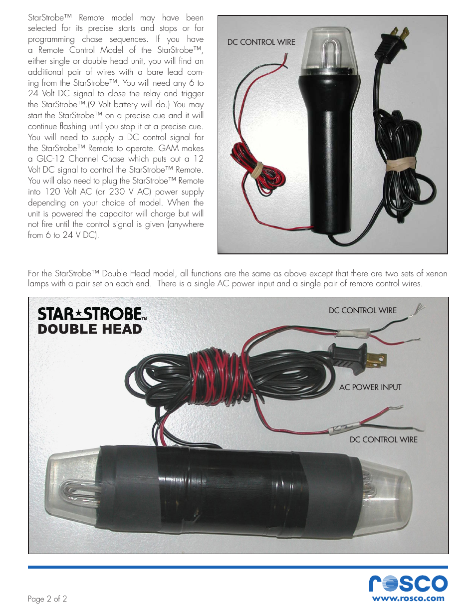 GAM Starstrobe SS3115 User Manual | Page 2 / 2