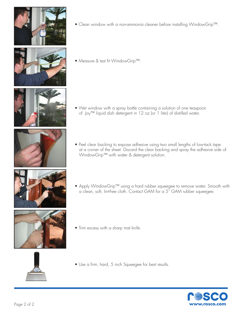 GAM WindowGrip GAG1810 User Manual | Page 2 / 2