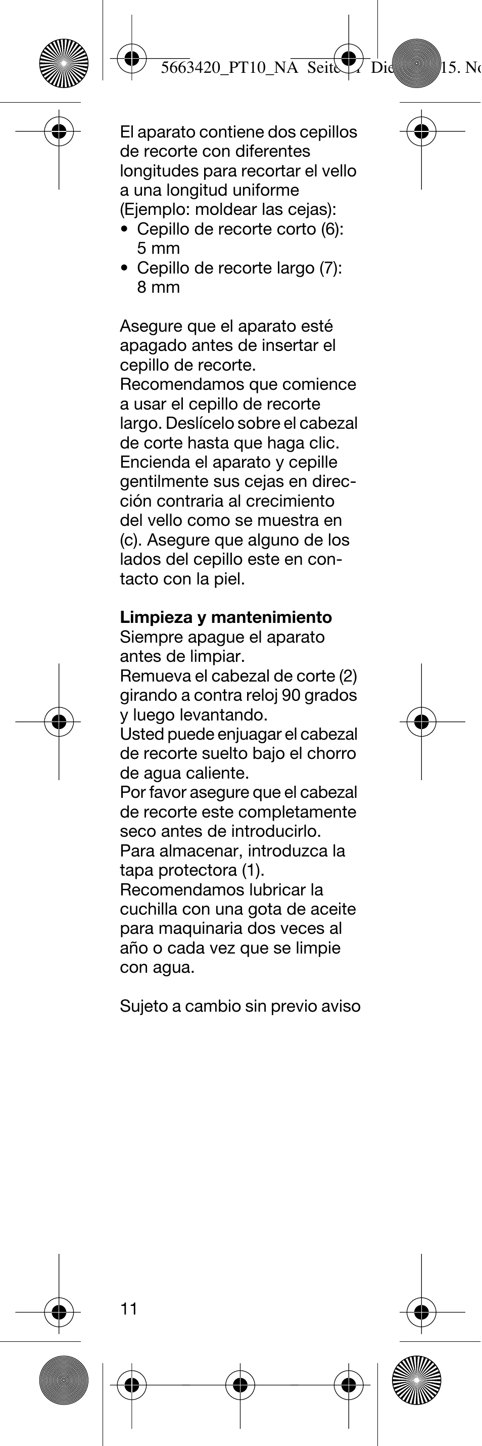 Braun PT10 User Manual | Page 11 / 12
