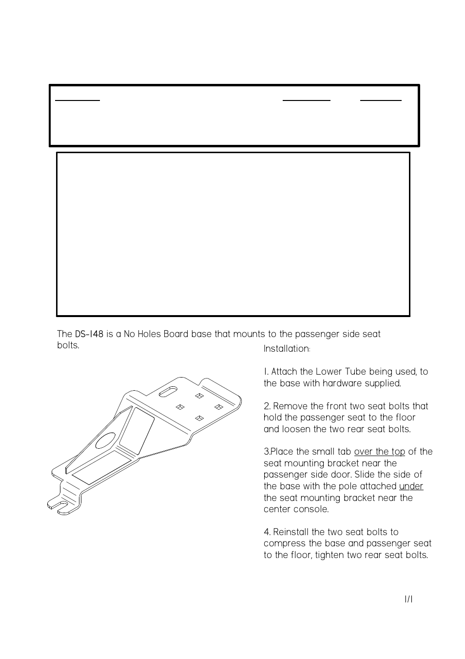 Gamber-Johnson DS-148 User Manual | 1 page