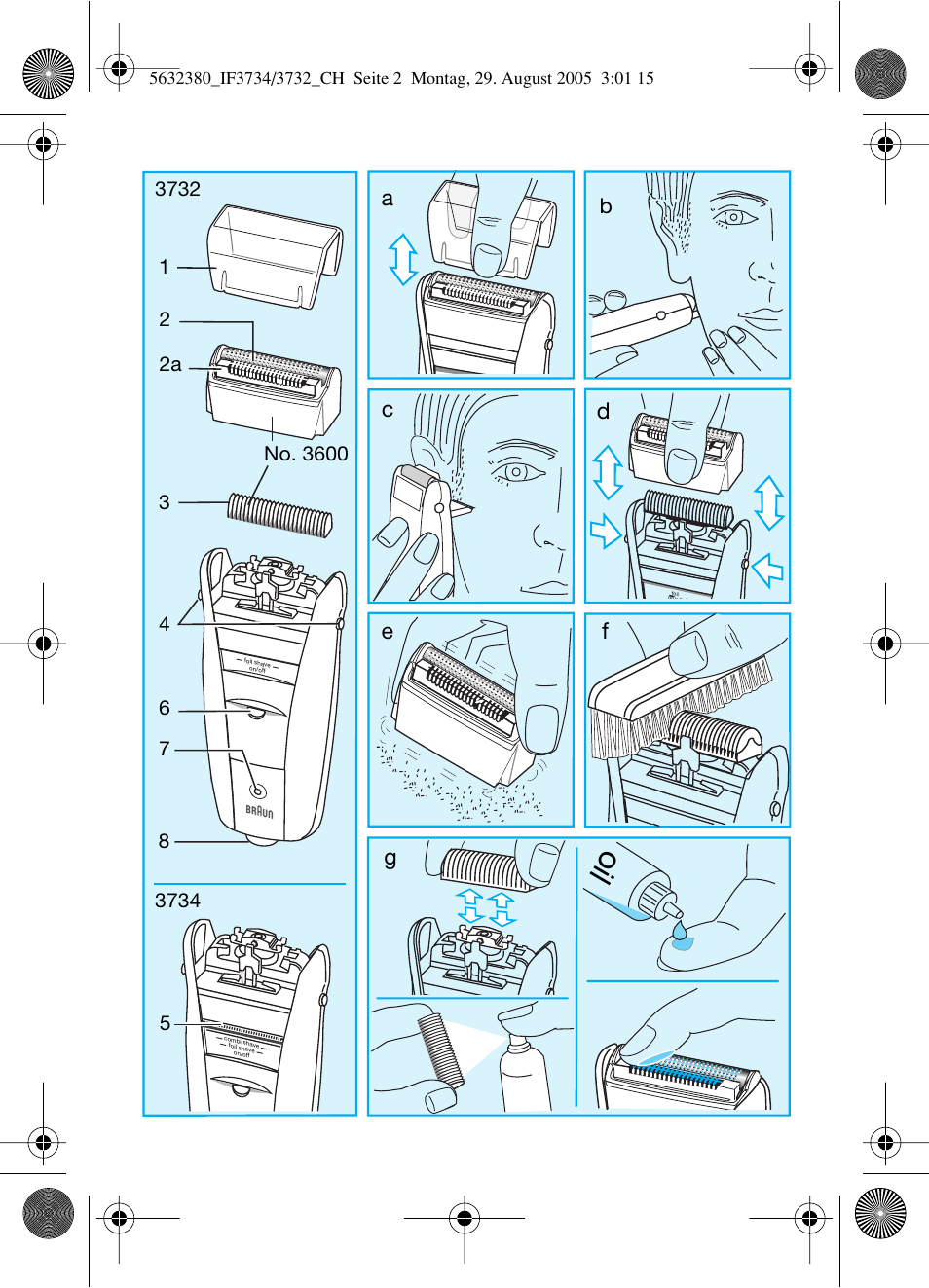 Fe a | Braun 3734 User Manual | Page 2 / 5