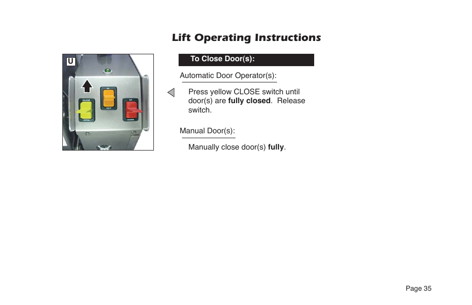 Lift operating instructions | Braun NL955 User Manual | Page 37 / 55