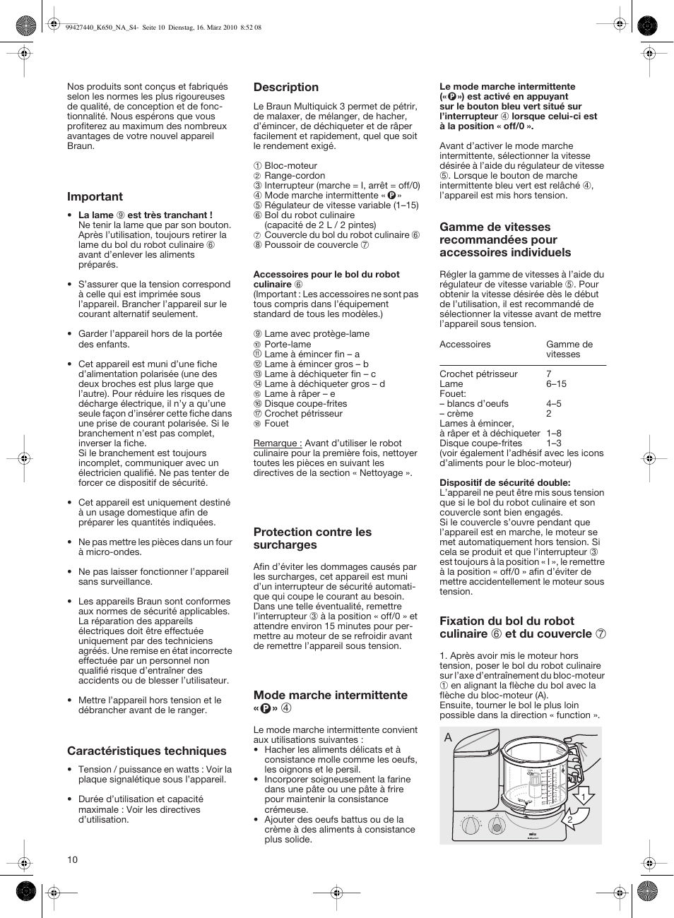 Braun MULTIQUICK 3 K 600 User Manual | Page 10 / 18