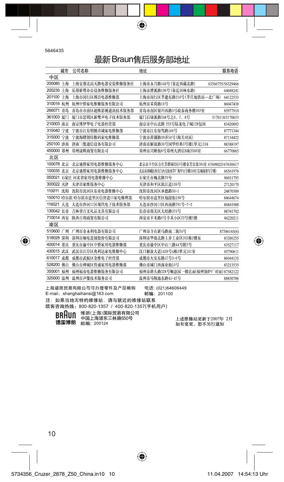 Braun Z50 User Manual | Page 10 / 14