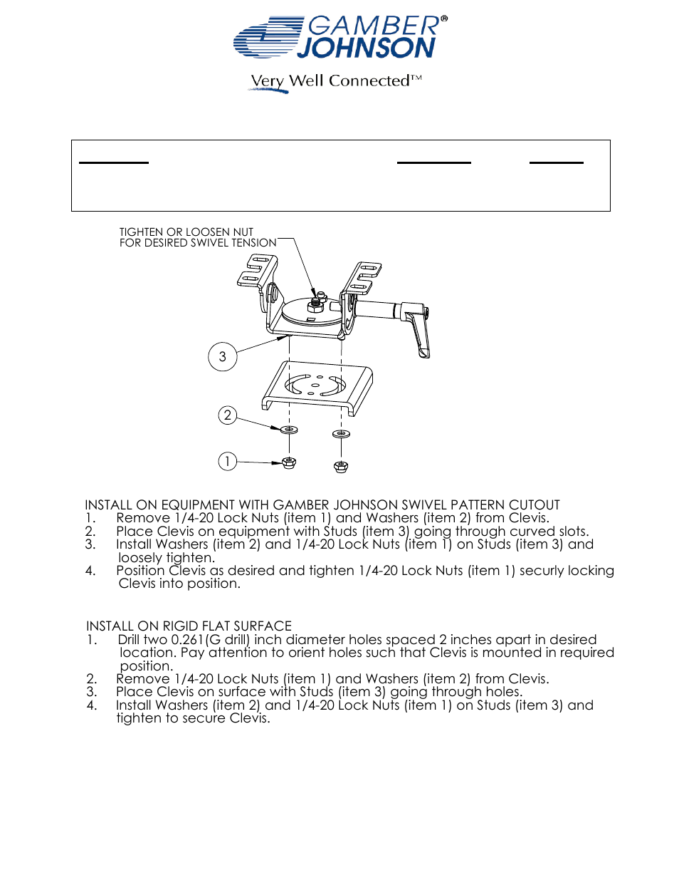 Gamber-Johnson 7160-0419 User Manual | 1 page