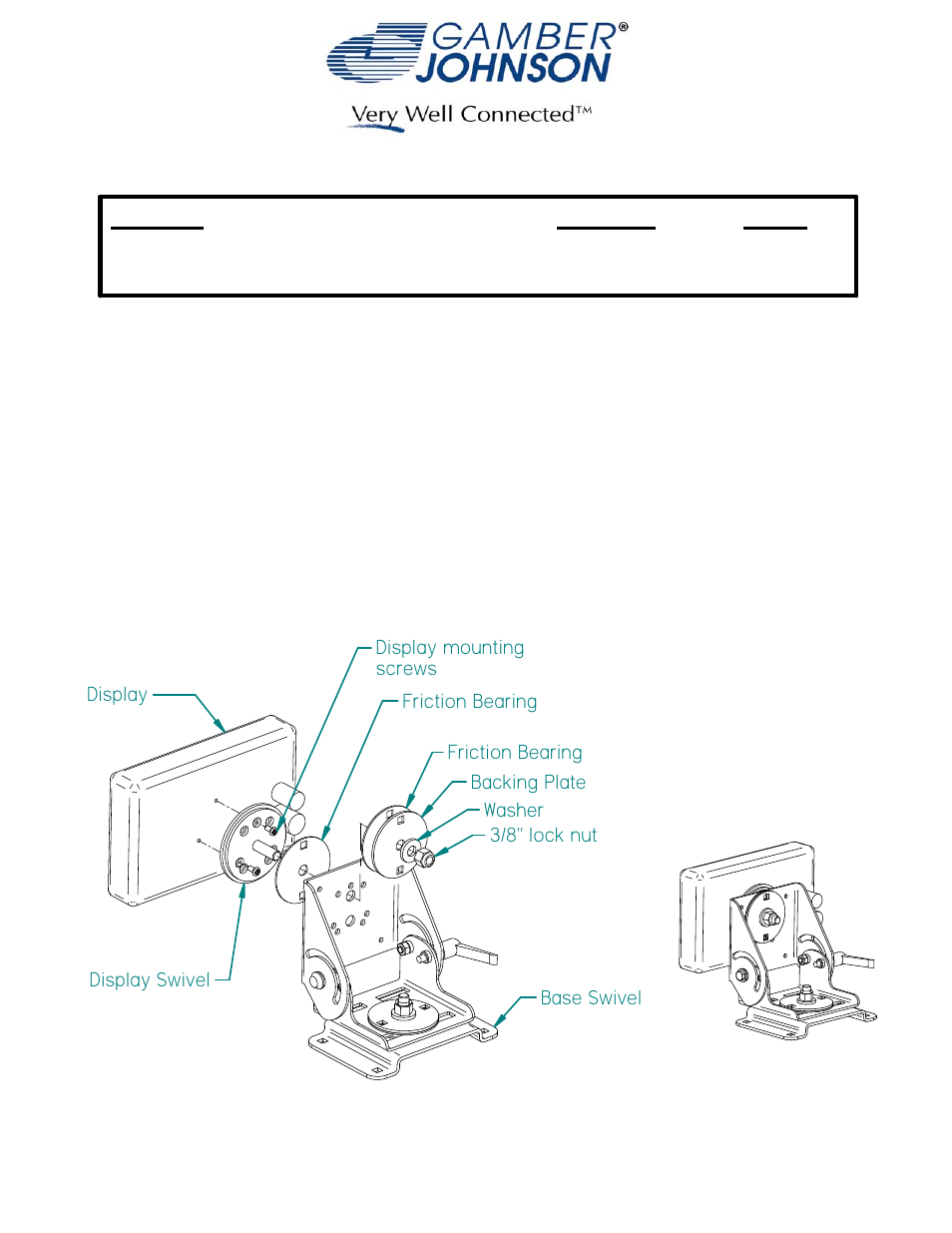 Gamber-Johnson 7160-0384 User Manual | 1 page