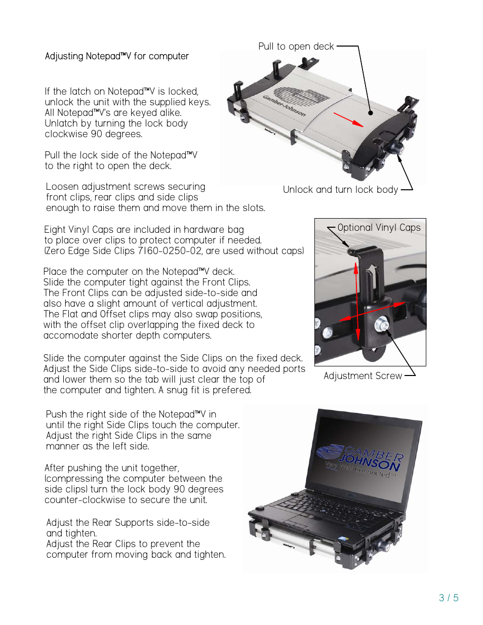 Gamber-Johnson 7160-0252 User Manual | Page 3 / 5