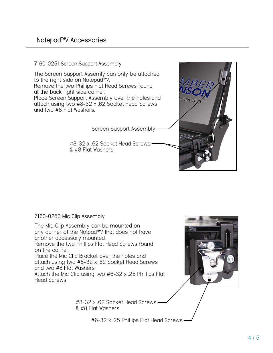 Gamber-Johnson 7160-0252 User Manual | Page 4 / 5