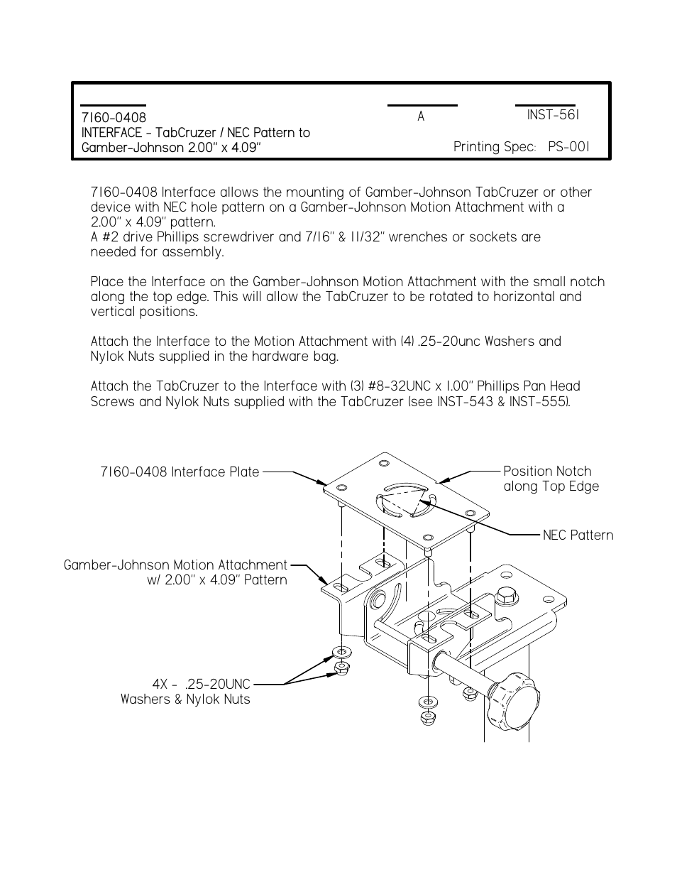 Gamber-Johnson 7160-0408 User Manual | 1 page
