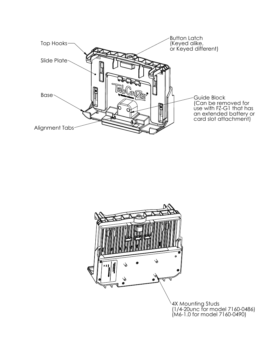 Cf-53 docking station feature identificaton | Gamber-Johnson 7160-0490 User Manual | Page 2 / 3