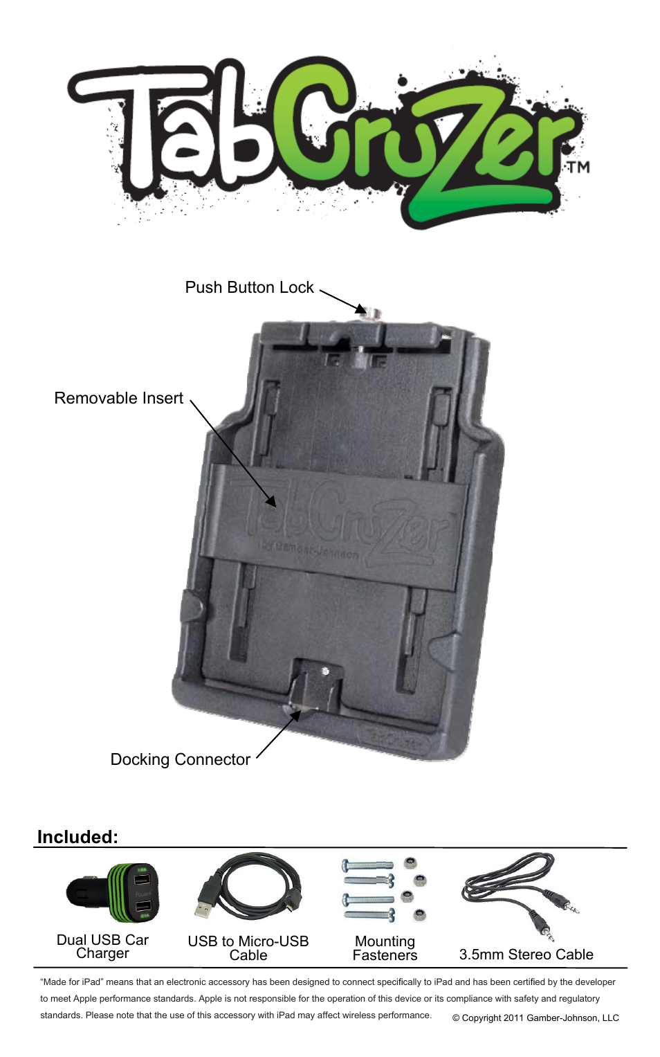 Gamber-Johnson 7160-0345 User Manual | 2 pages