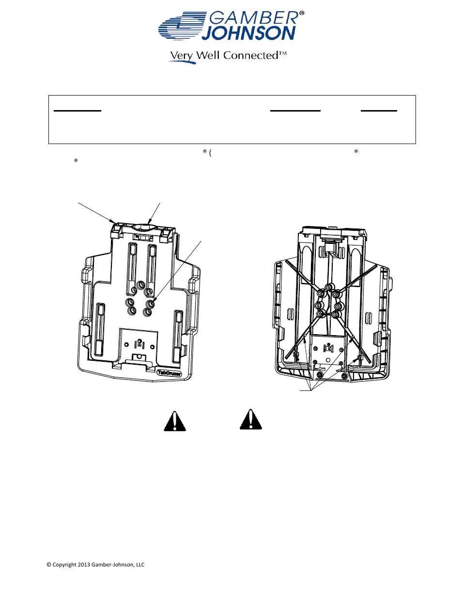 Gamber-Johnson 7160-0492-xx User Manual | 2 pages