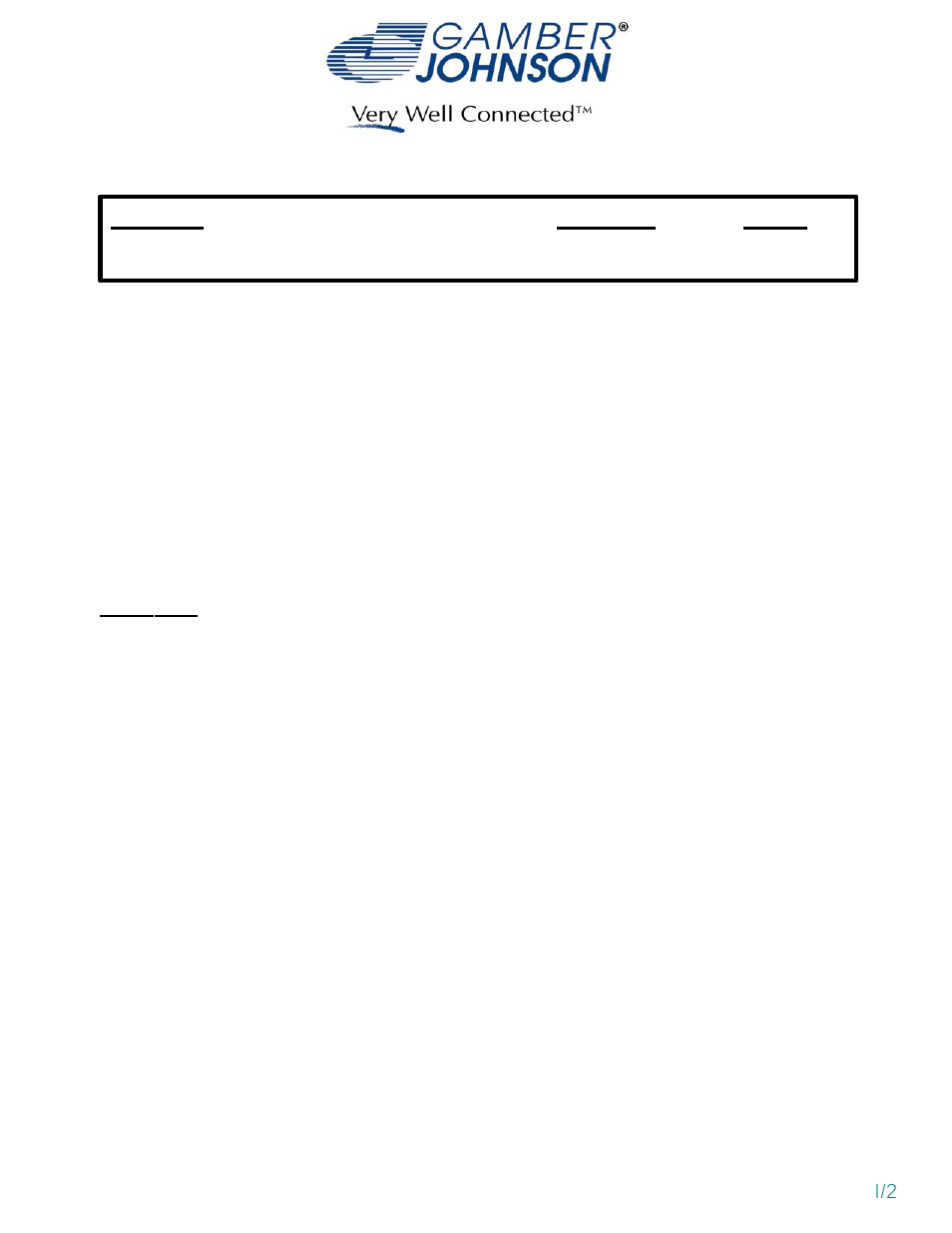 Gamber-Johnson 7160-0273 User Manual | 2 pages