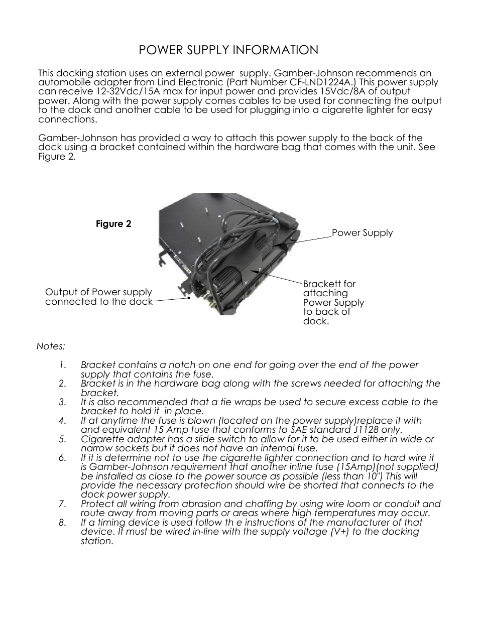 Power supply information | Gamber-Johnson 7160-0470-xx User Manual | Page 3 / 6