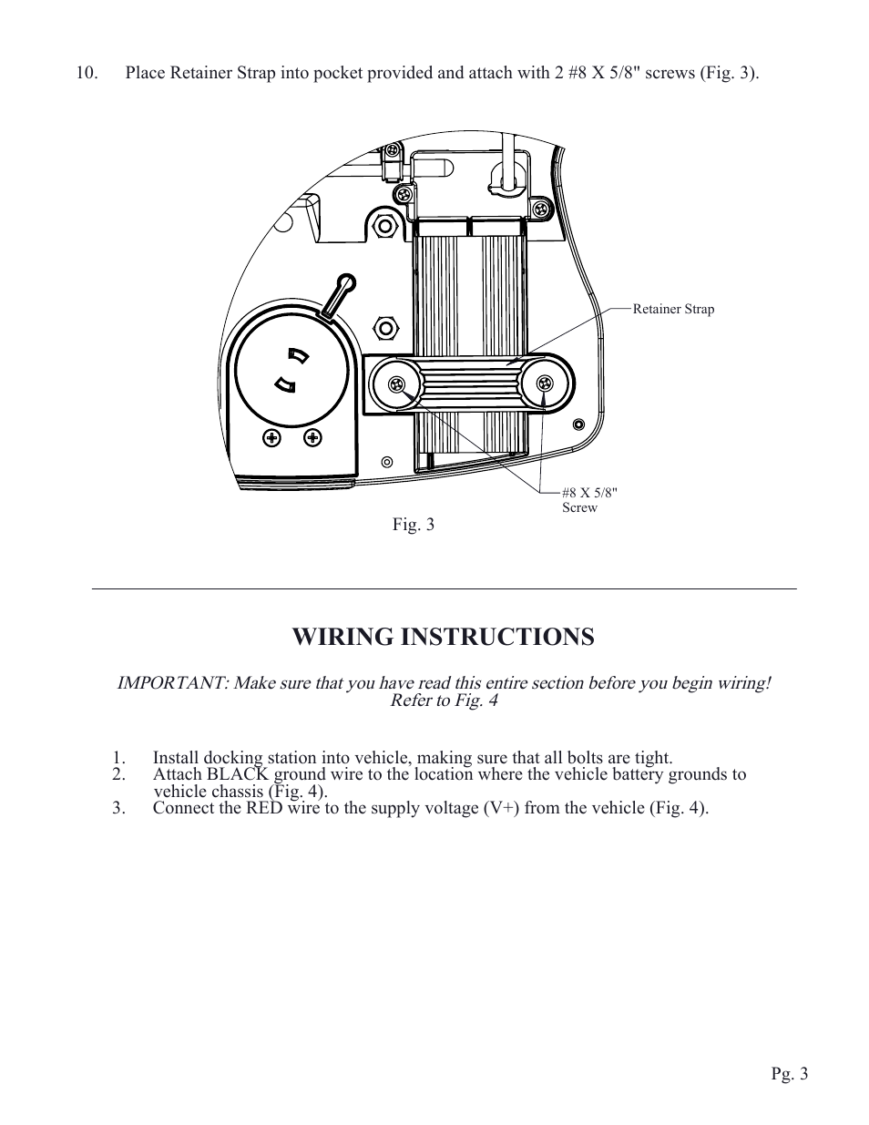 Pg 3, Detail view c (1 : 2), Wiring instructions | Gamber-Johnson 7160-0496 User Manual | Page 3 / 4