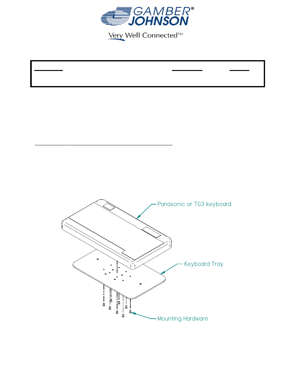 Gamber-Johnson 7160-0180 User Manual | 3 pages