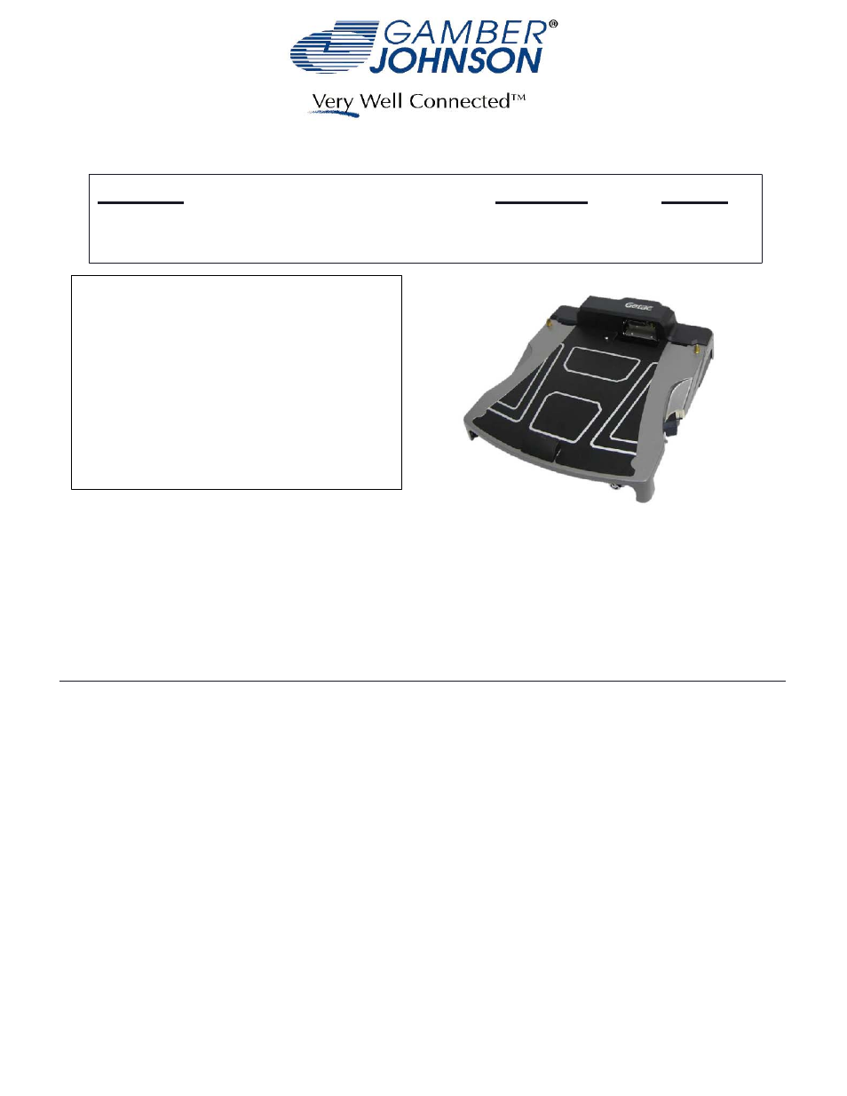 Gamber-Johnson 7160-0570-xx User Manual | 3 pages