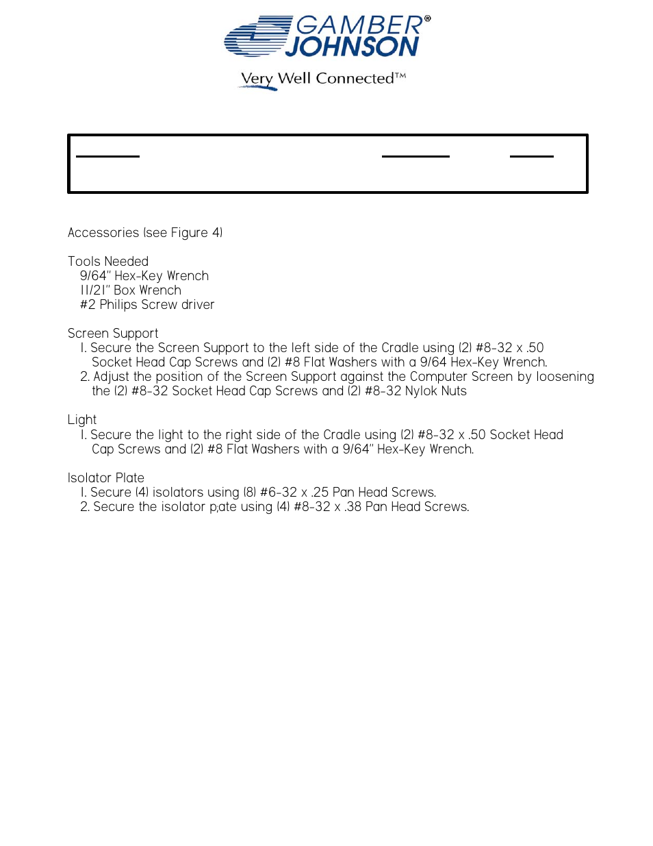 Installation instructions, Product revision form | Gamber-Johnson 7160-0202 User Manual | Page 4 / 5