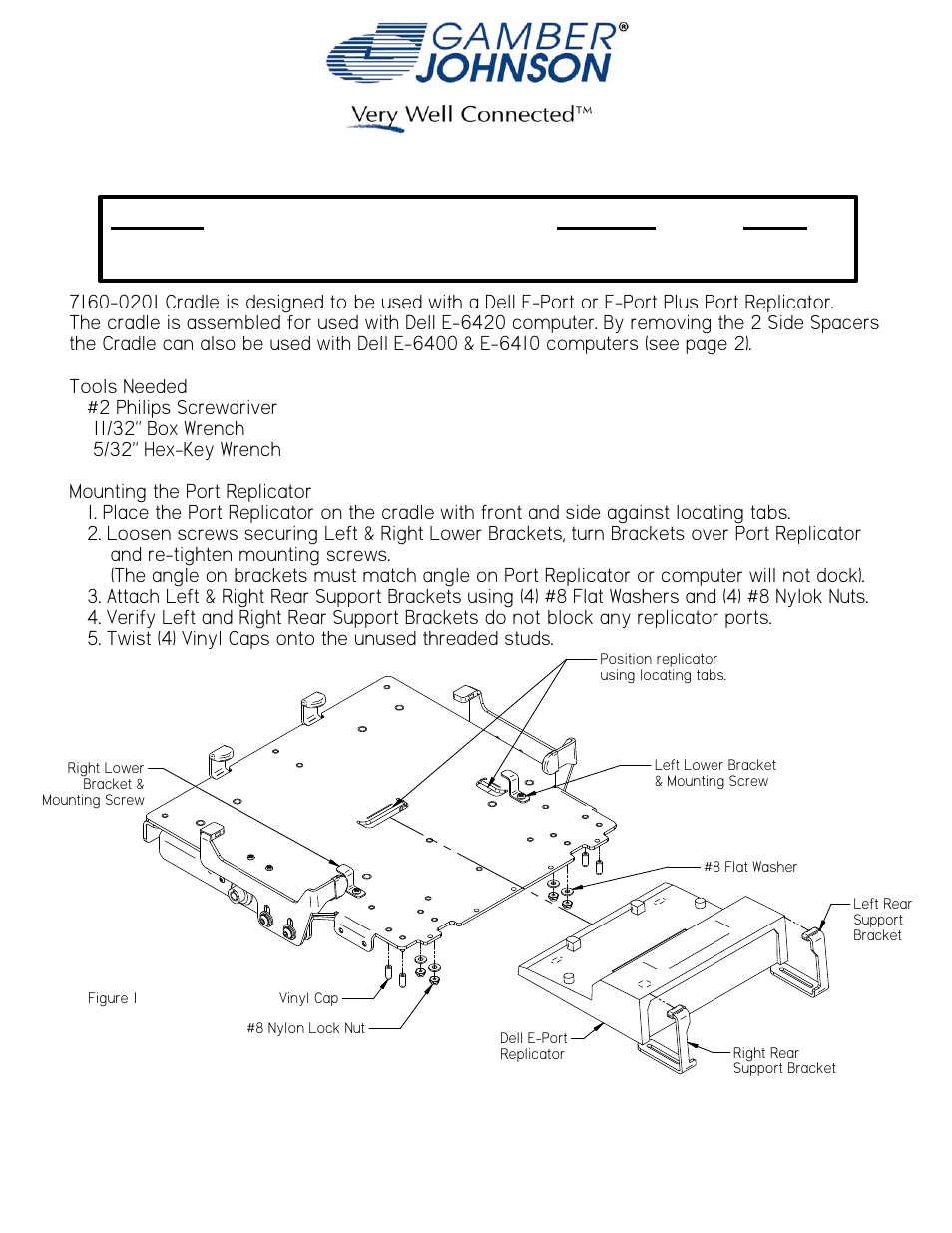 Gamber-Johnson 7160-0201 User Manual | 5 pages