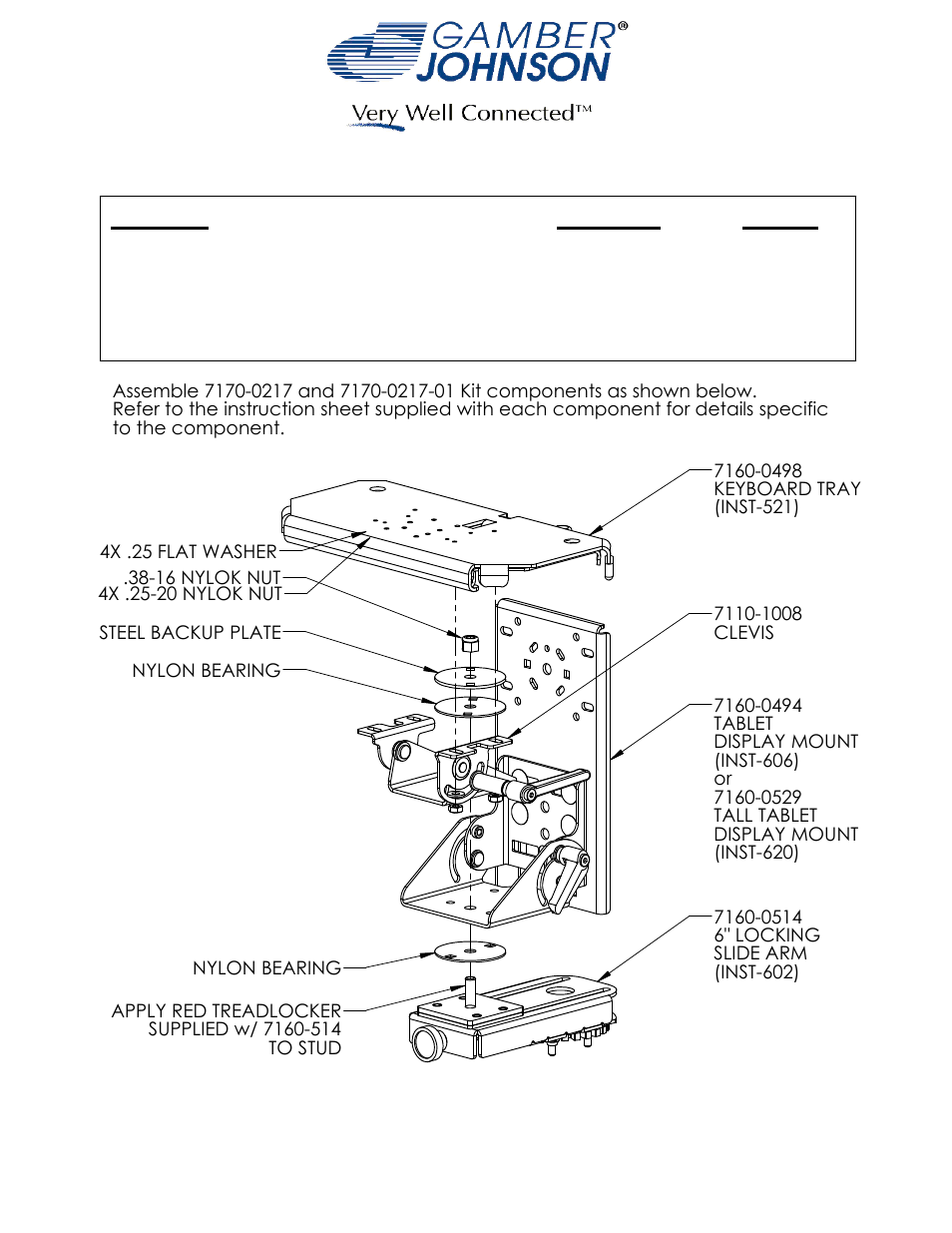 Gamber-Johnson 7170-0217 User Manual | 1 page
