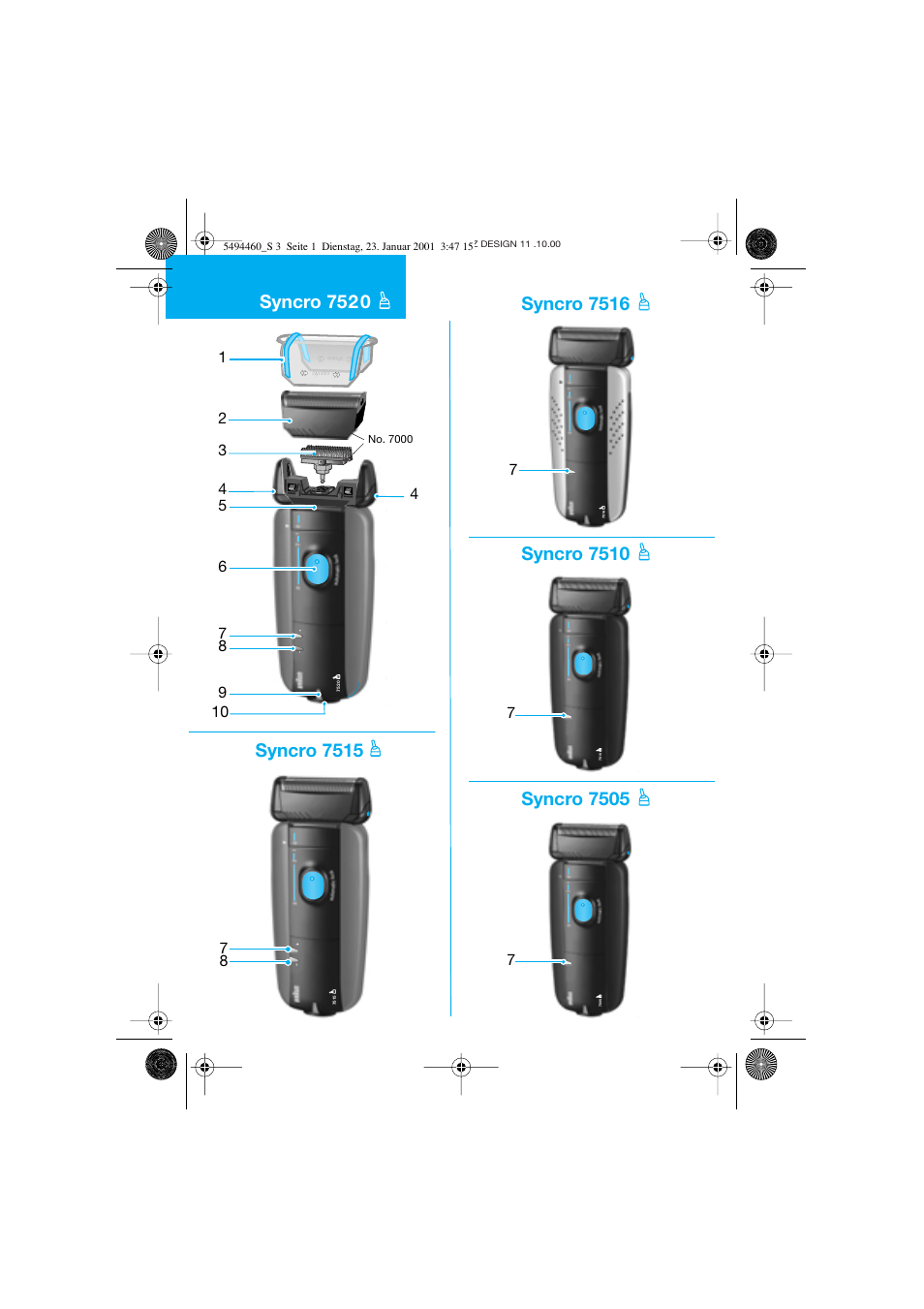 Syncro 7515 | Braun 7516 User Manual | Page 3 / 14