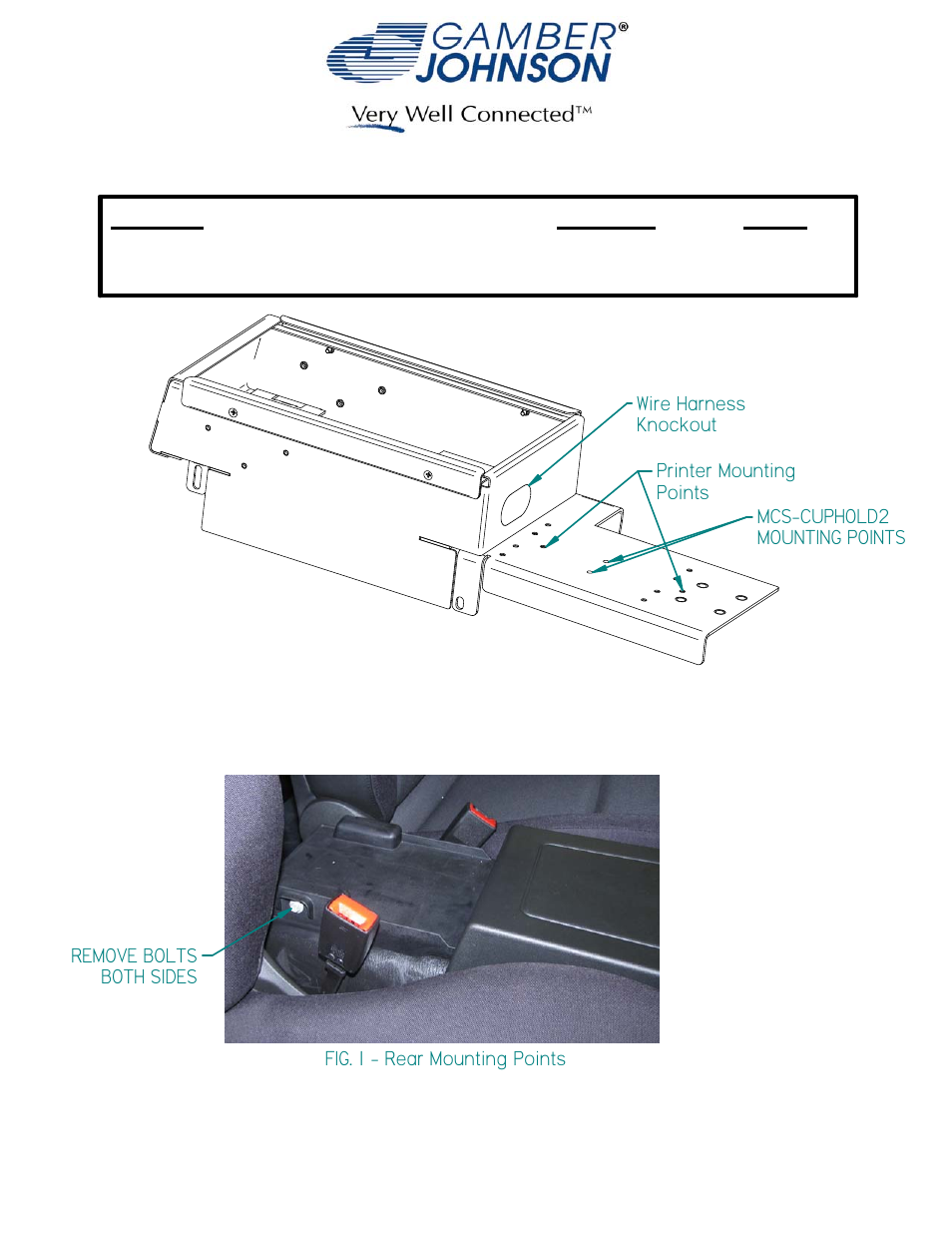 Gamber-Johnson 7160-0379 User Manual | 2 pages