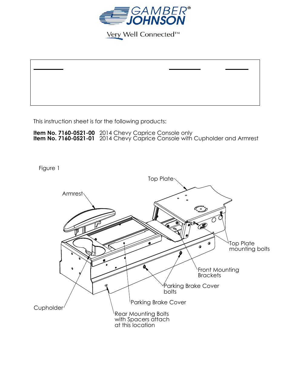 Gamber-Johnson 7160-0521-xx User Manual | 3 pages