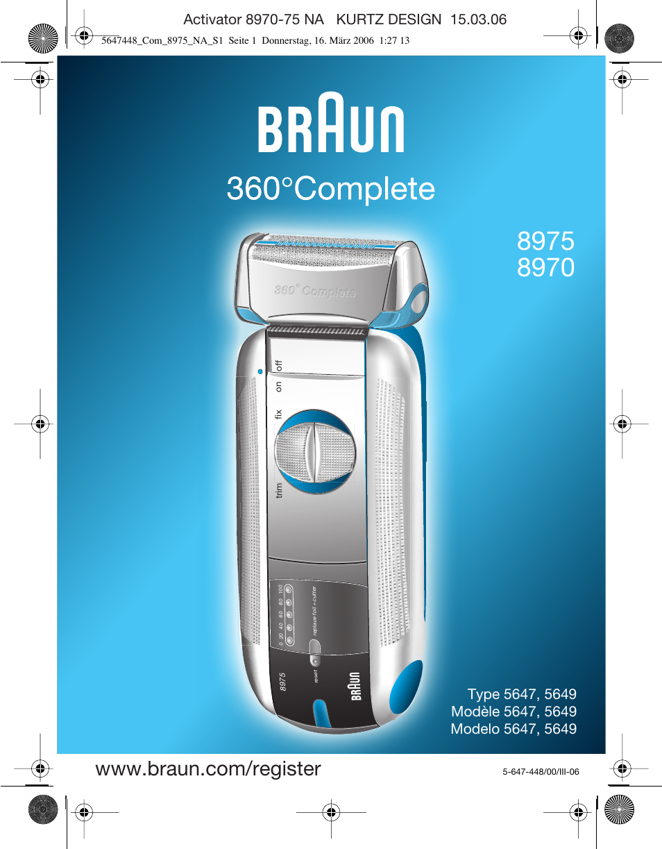 Braun 5647 User Manual | 26 pages