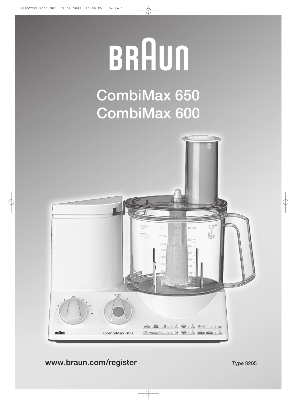 Braun CombiMax 650 User Manual | 95 pages