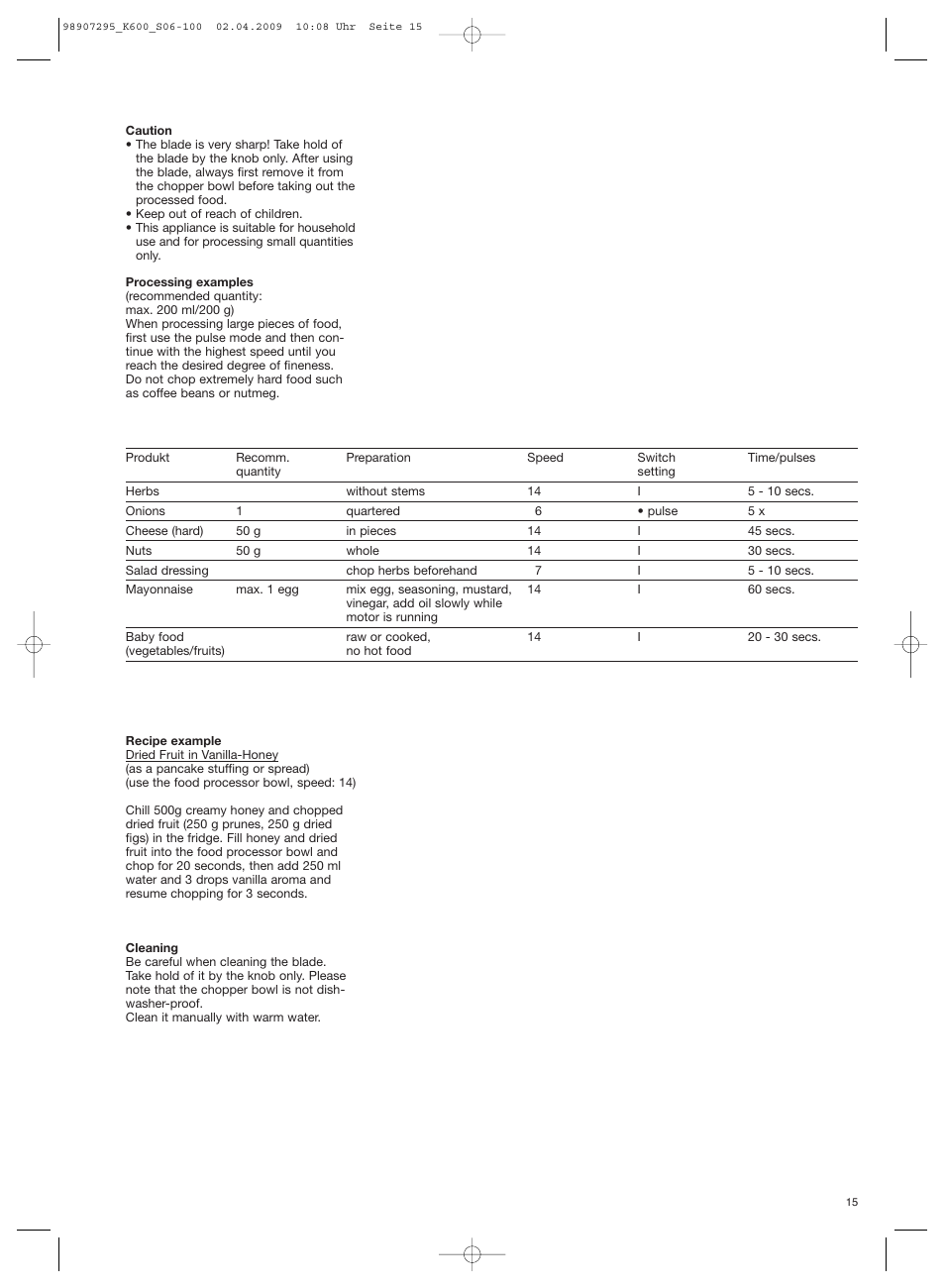 Braun CombiMax 650 User Manual | Page 14 / 95