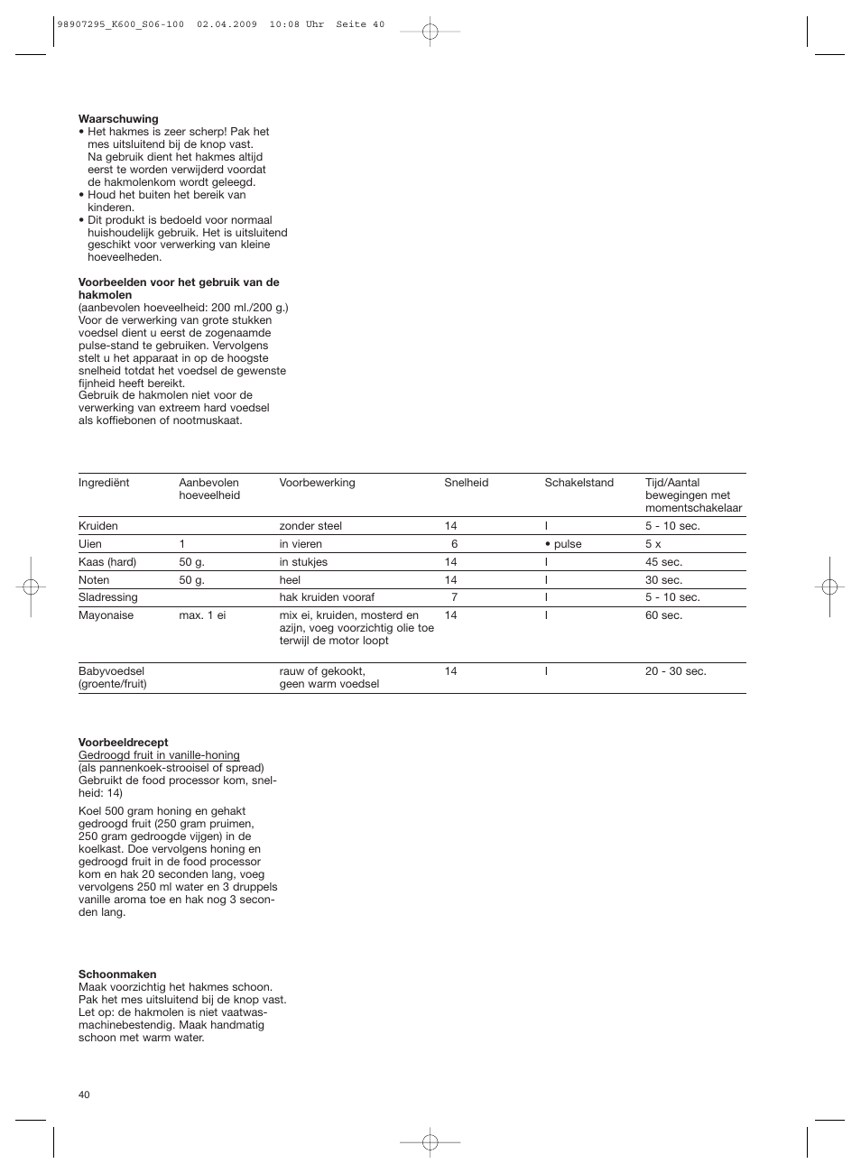 Braun CombiMax 650 User Manual | Page 39 / 95