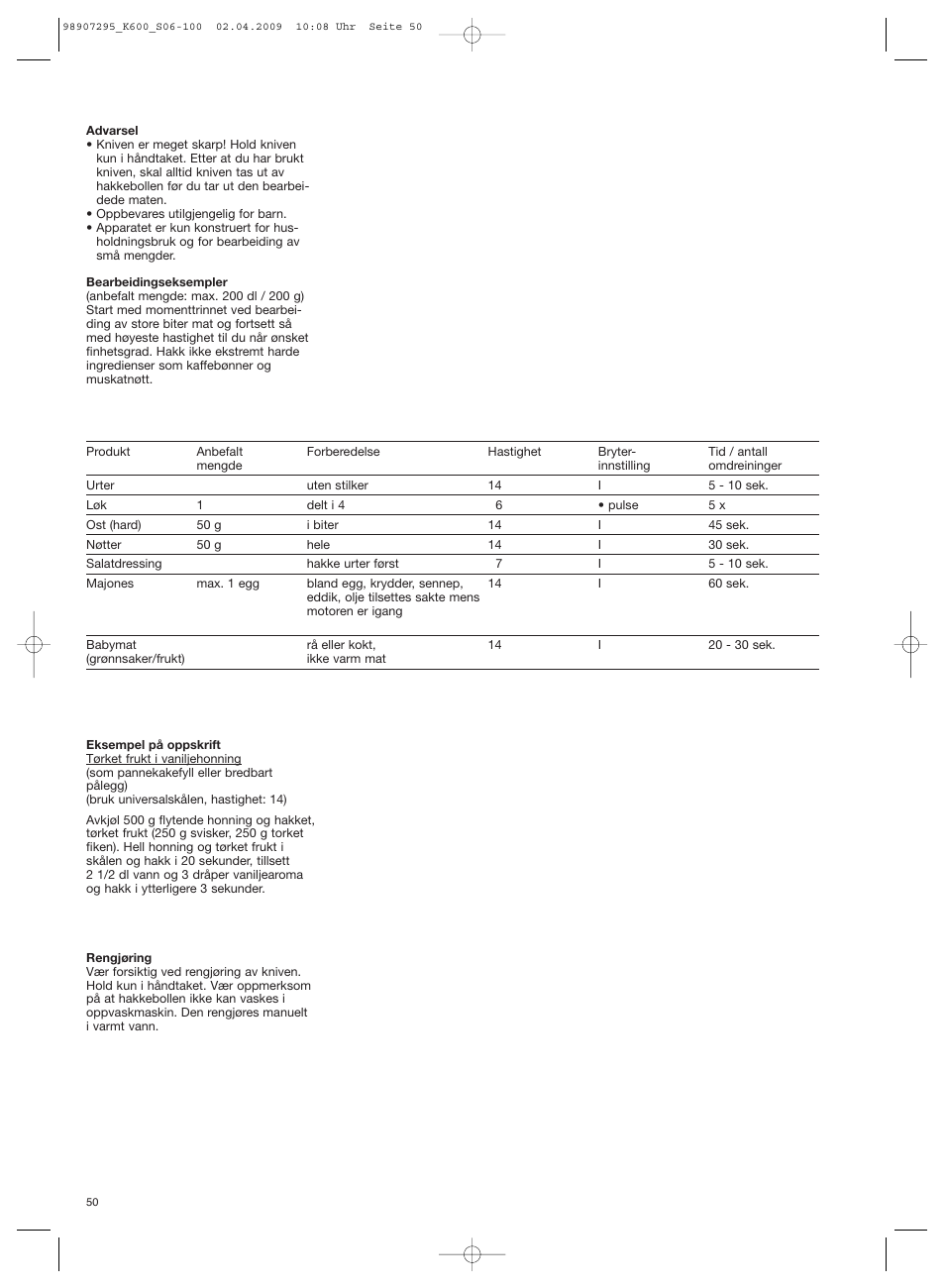 Braun CombiMax 650 User Manual | Page 49 / 95