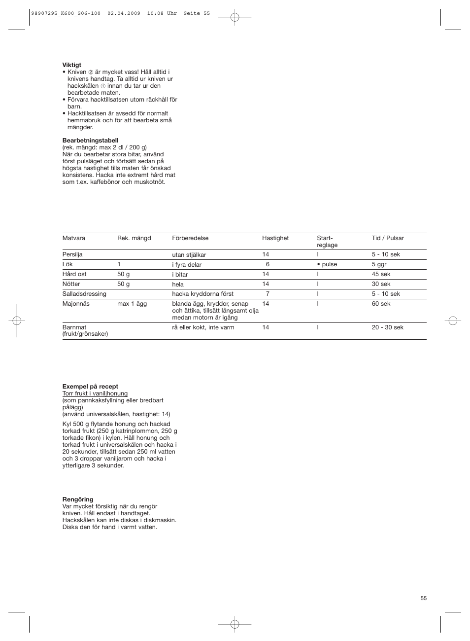 Braun CombiMax 650 User Manual | Page 54 / 95