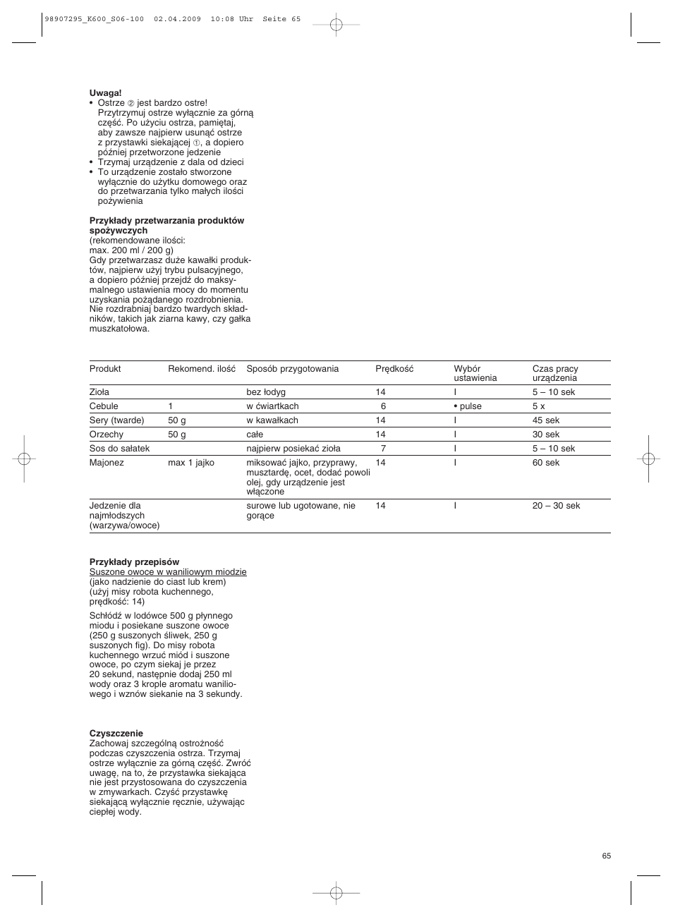 Braun CombiMax 650 User Manual | Page 64 / 95