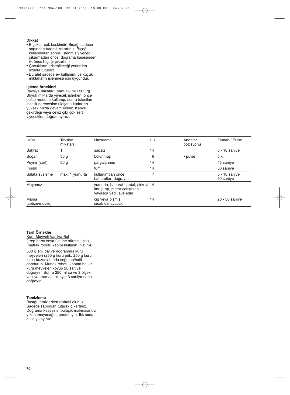 Braun CombiMax 650 User Manual | Page 69 / 95