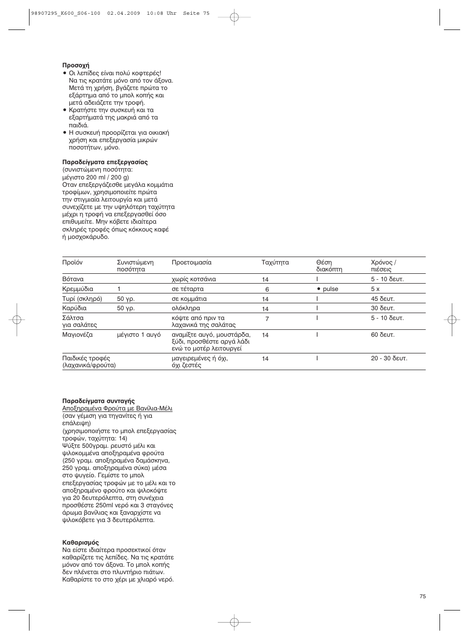 Braun CombiMax 650 User Manual | Page 74 / 95