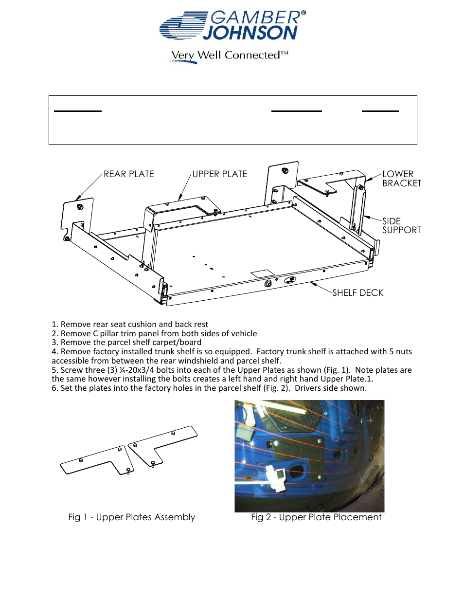 Gamber-Johnson 7160-0438 User Manual | 2 pages