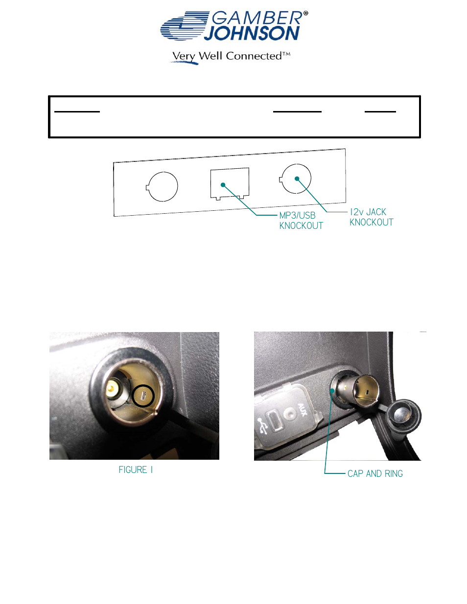 Gamber-Johnson 14422 User Manual | 1 page