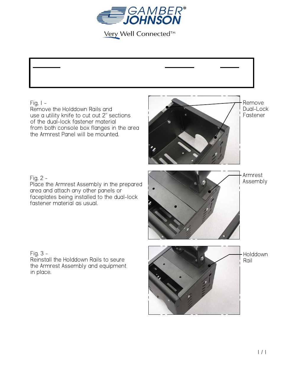 Gamber-Johnson 7160-0375 User Manual | 1 page