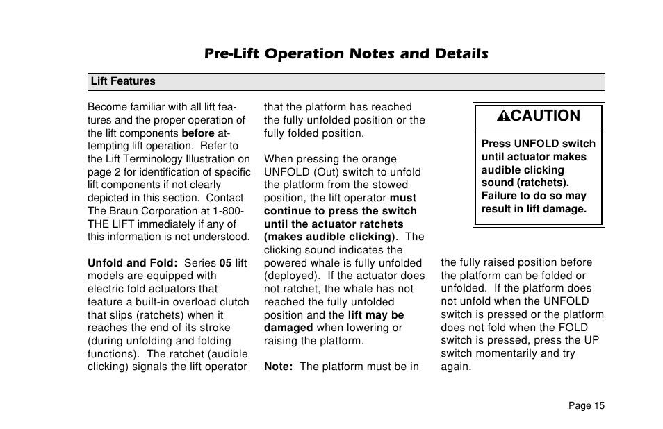 Caution | Braun ULTRA SERIES 05 L200UARS User Manual | Page 17 / 51