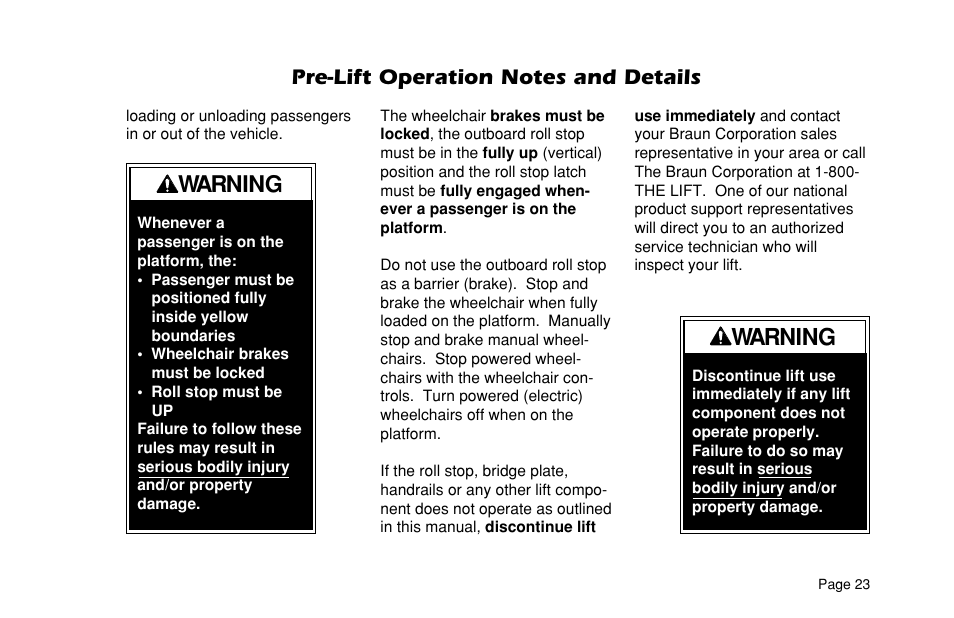 Warning | Braun ULTRA SERIES 05 L200UARS User Manual | Page 25 / 51