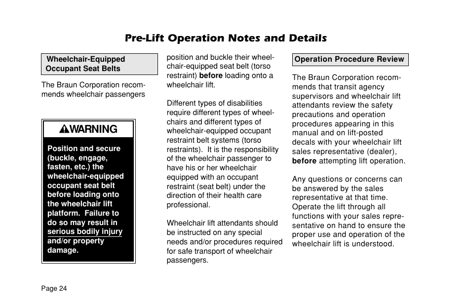Warning | Braun ULTRA SERIES 05 L200UARS User Manual | Page 26 / 51