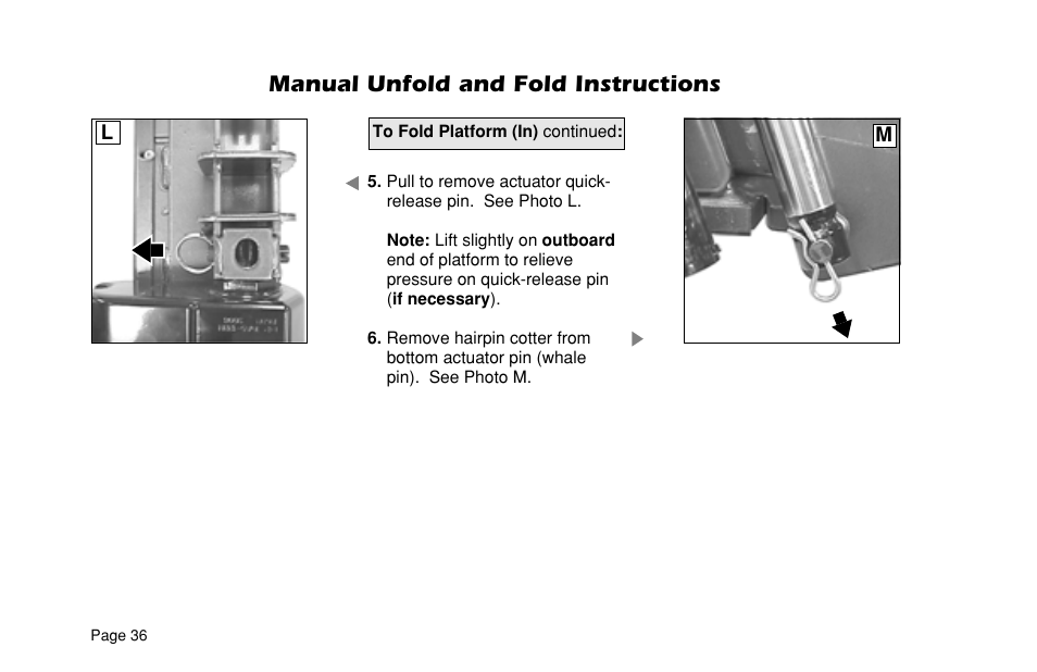 Manual unfold and fold instructions | Braun ULTRA SERIES 05 L200UARS User Manual | Page 38 / 51