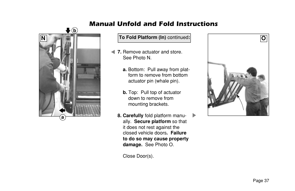 Manual unfold and fold instructions | Braun ULTRA SERIES 05 L200UARS User Manual | Page 39 / 51