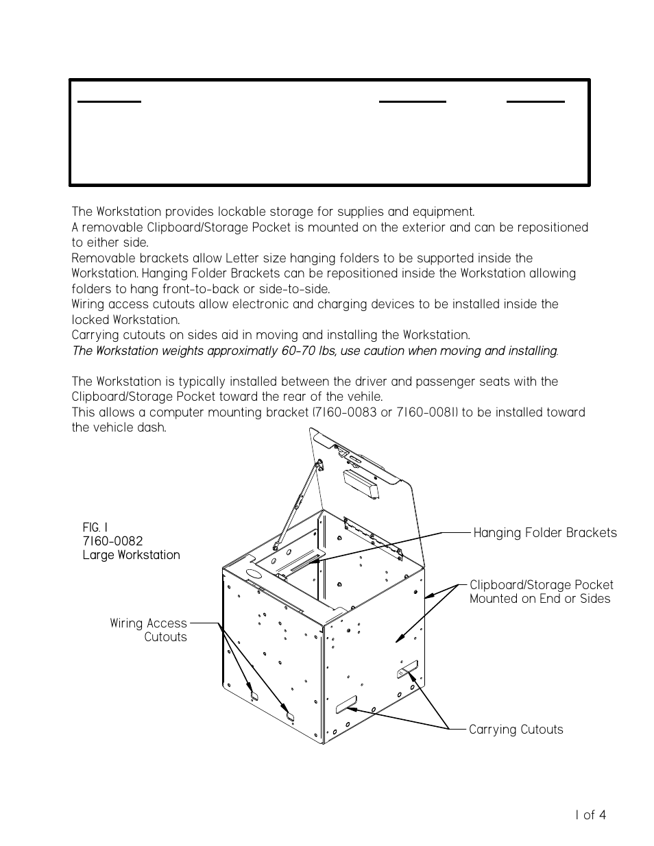 Gamber-Johnson 7160-0082 User Manual | 4 pages