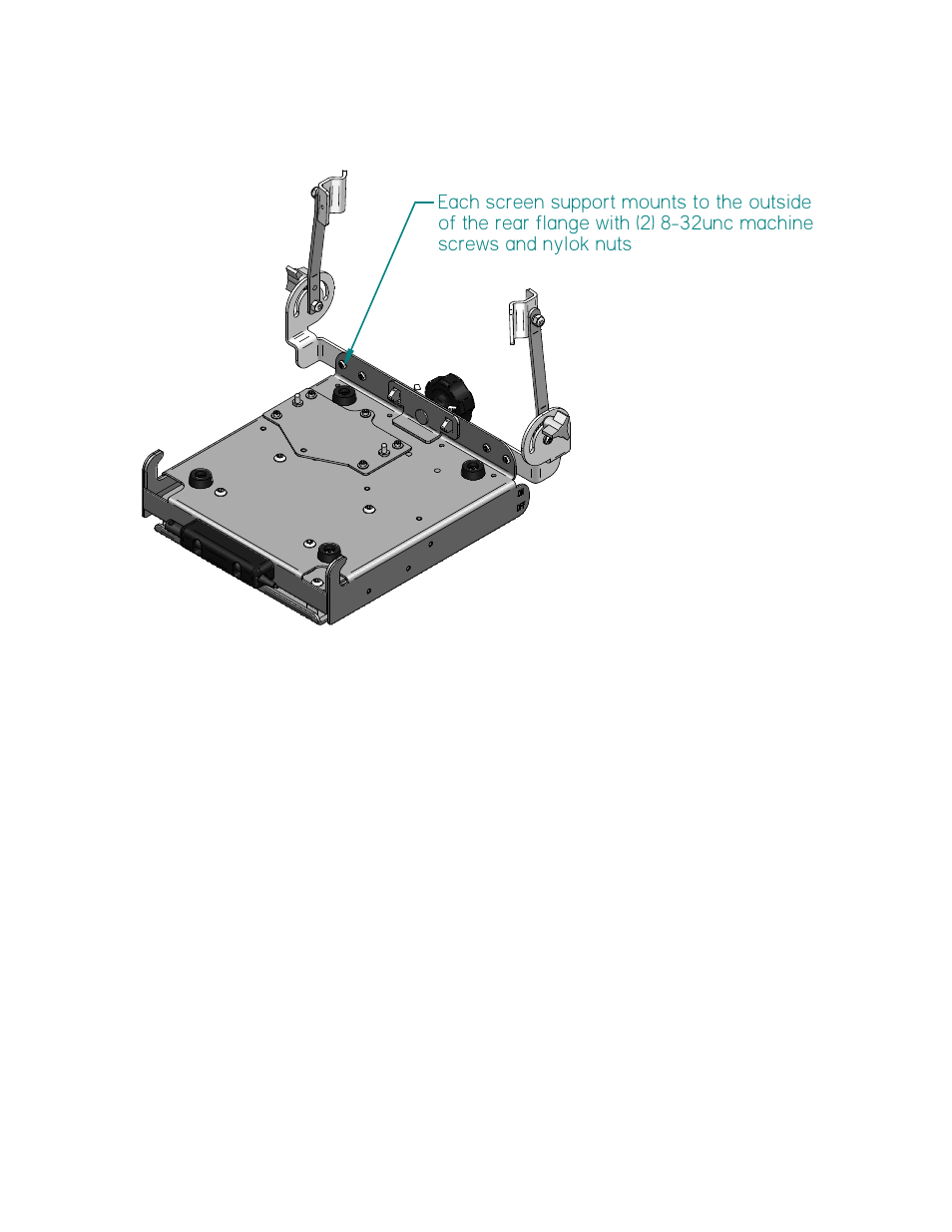 Installing the cf19 military screen supports | Gamber-Johnson 7160-0324 User Manual | Page 4 / 4