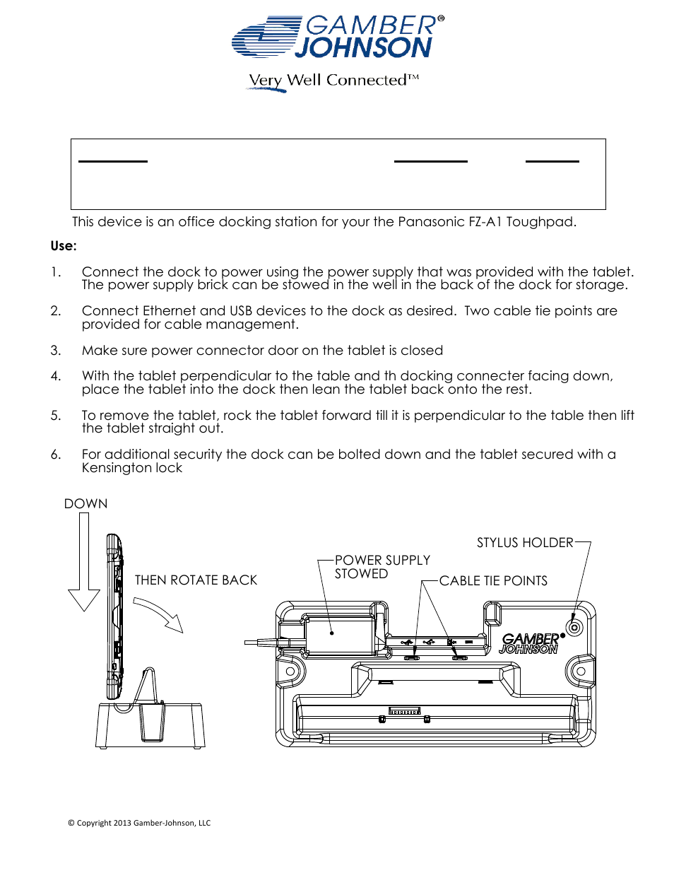 Gamber-Johnson 7160-0471 User Manual | 2 pages